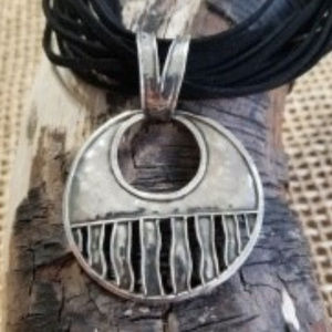 Silpada Round Hammered Cascading Wave Pendant